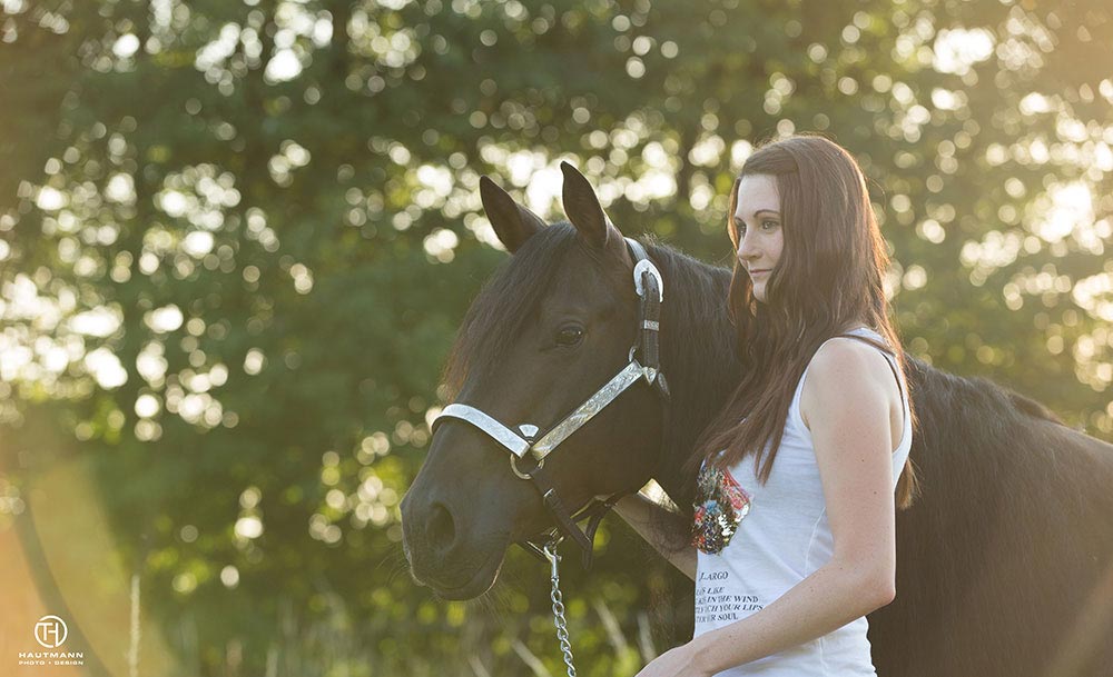 Bokeh Pferdefoto unbearbeitet